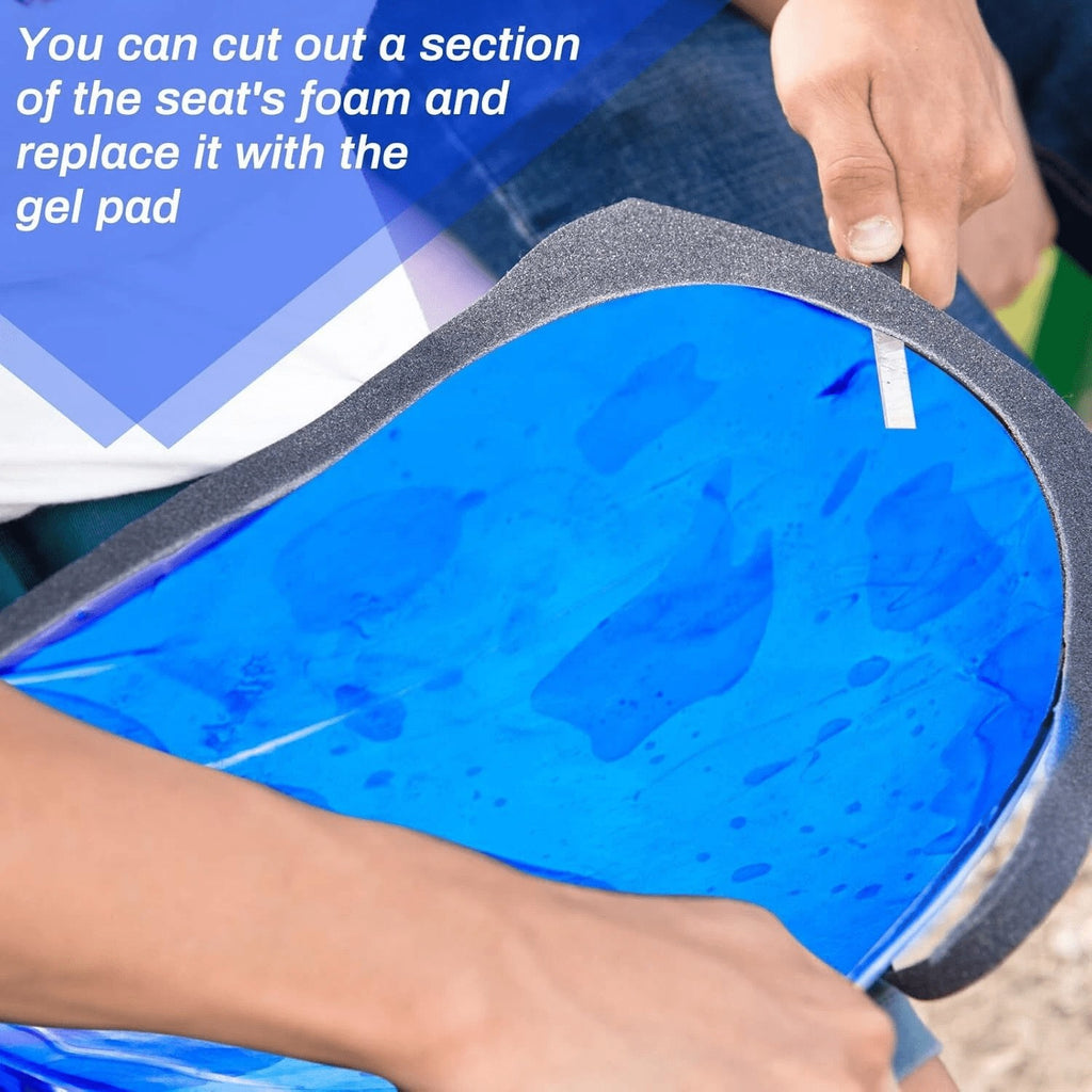 Motorcycle Seat Gel Pad Shock Absorption Mats DIY Soft Cooling Cushion 25*25*2CM