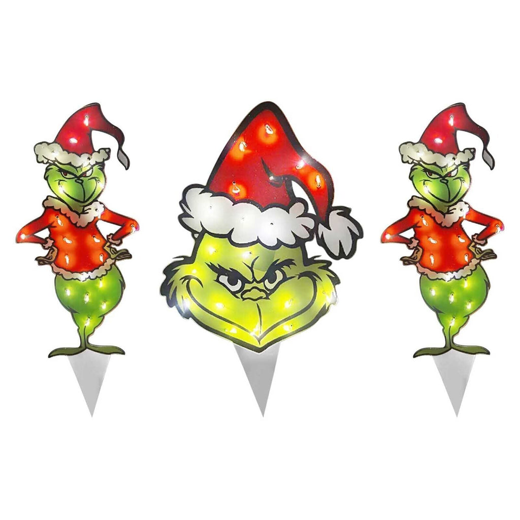 Christmas LED Light Up Grinch Figure Outdoor Xmas Ornaments