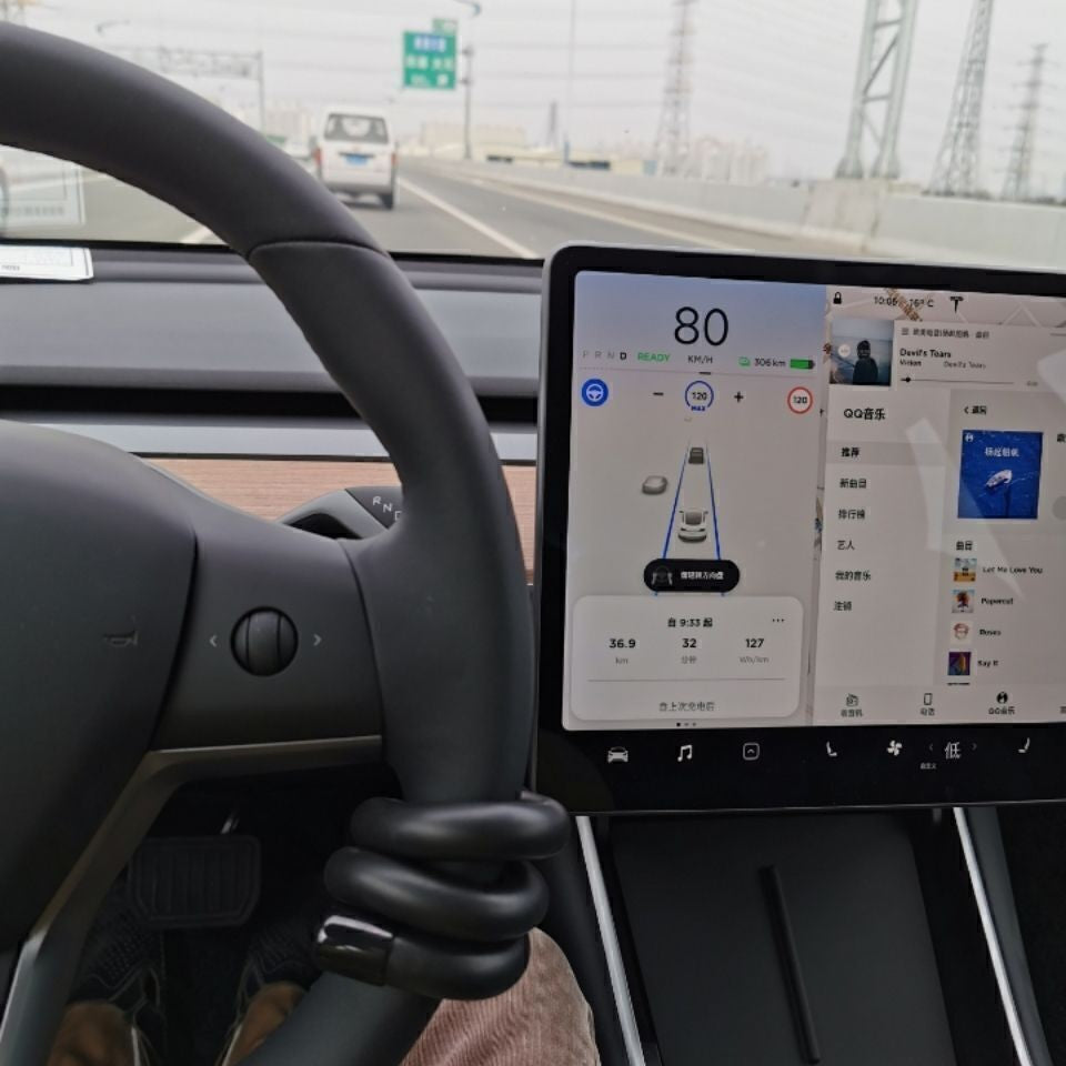 Steering Wheel Booster Zinc Alloy Autopilot FSD for Tesla Model 3 Model Y X