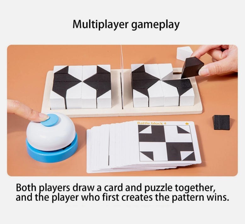 Kids Building  & Brain Teaser Game For 2 Player Building Blocks Battle Blocks UK