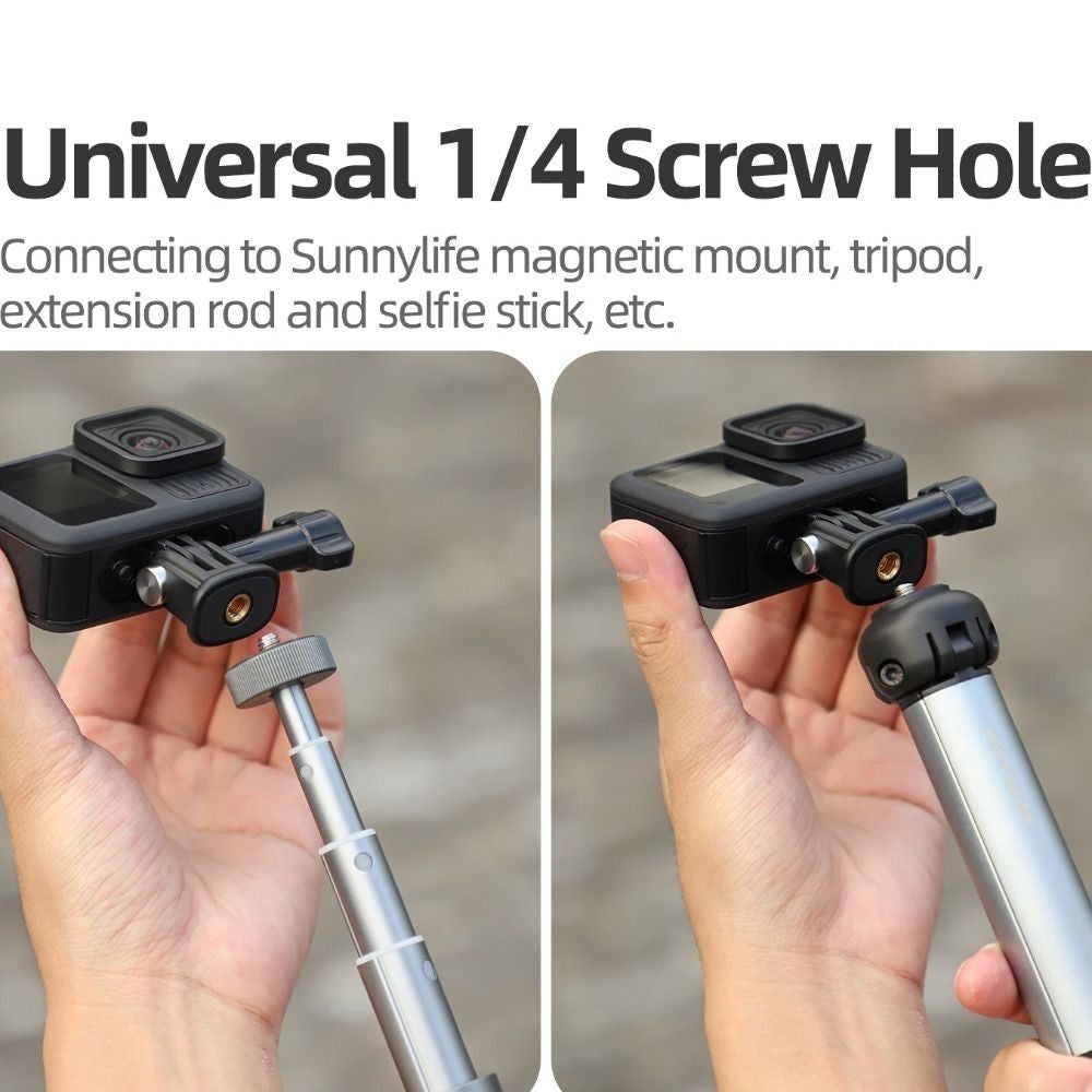 Tripod Mount Adapter for DJI Action 5 Pro/4/3 Pocket 3 Insta360 Ace Pro 2 X5