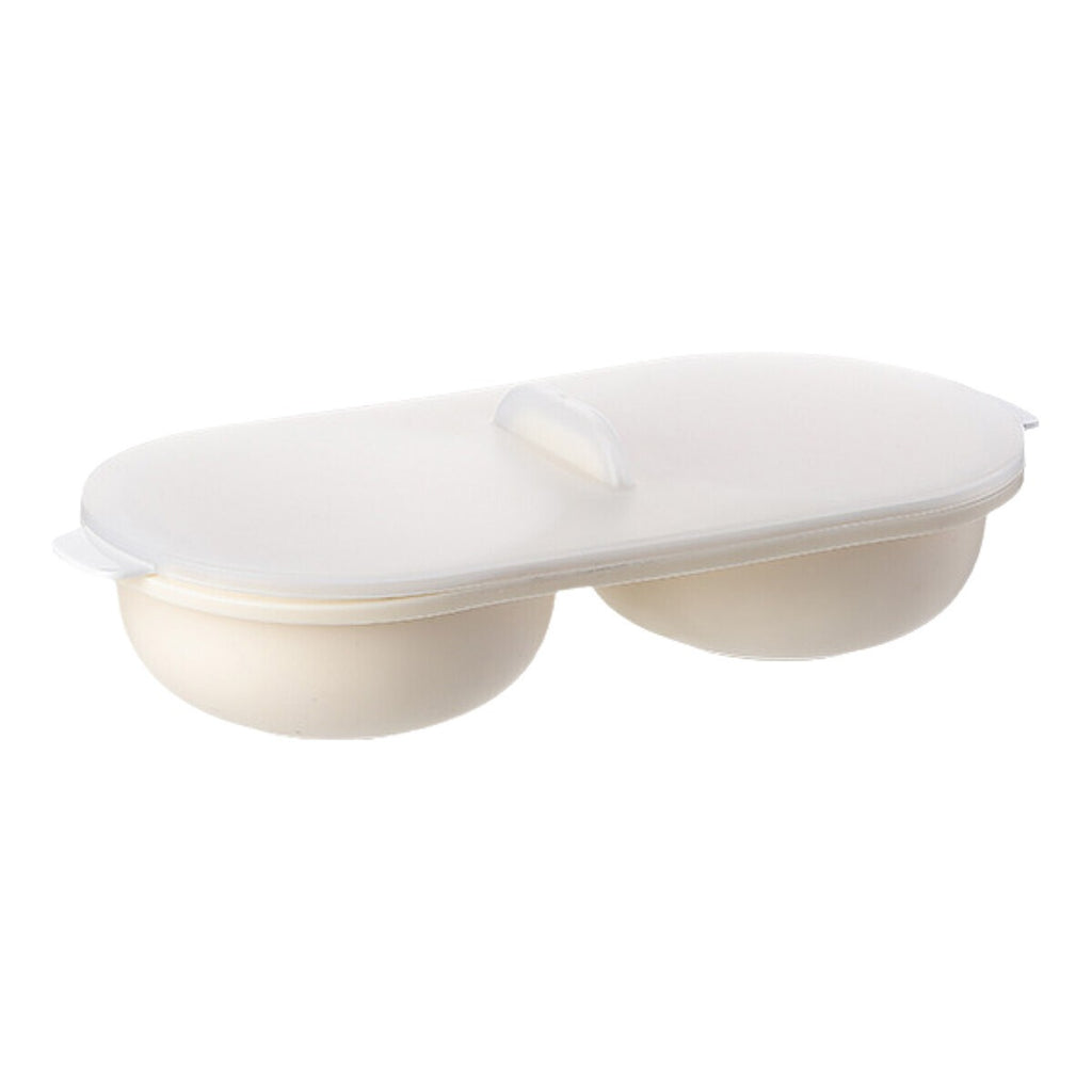 Egg Cooker Boiler Double Cup Poacher Eggs Cookware Steamer Maker Poach Microwave
