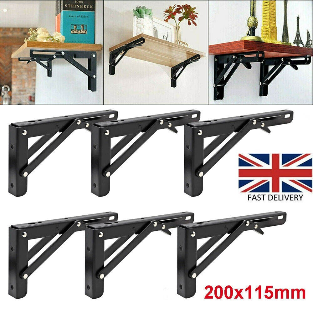 2/4*Campervan Folding Bracket Table Extension Shelf Motorhome Caravan Wall Hinge