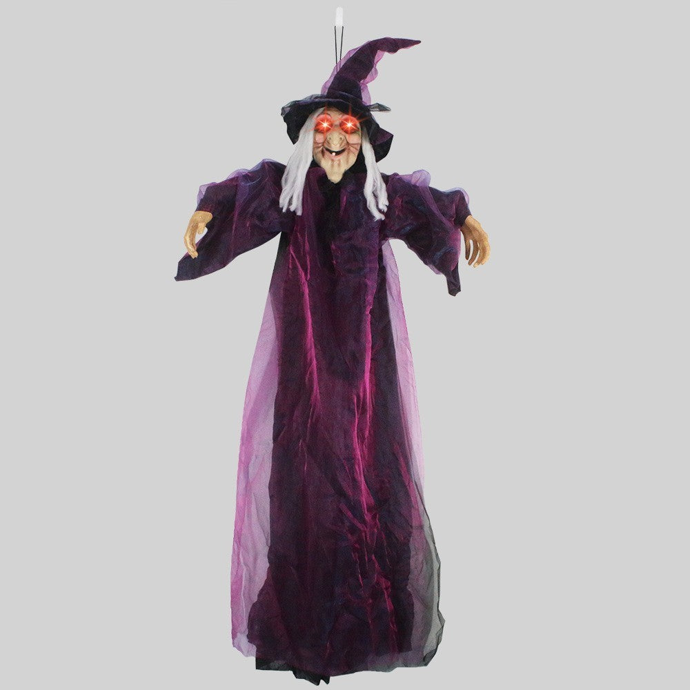 Halloween Life Size Talking Witch Animated Spooky Animatronic Witch Scary Decor