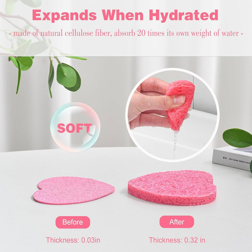 50 Pcs Makeup Sponges Expand Quickly When Soaked In Water Compressed Sponges