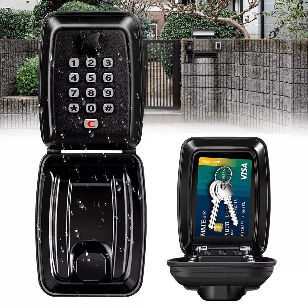 Key Safe Wall Mounted Lock Box Large Key Outdoor Lock Box 12-Digit Combination