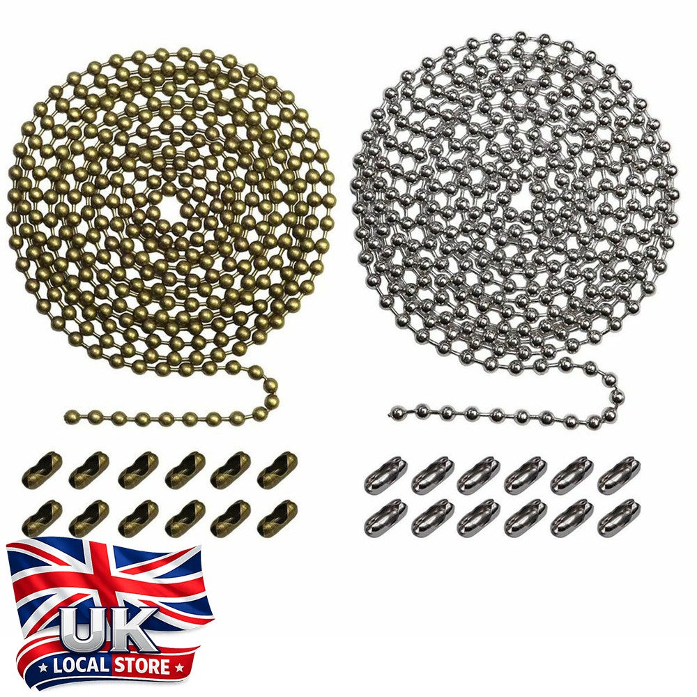 10FT Beaded Chain Ceiling Fan Pull Chain Beaded Extension Light Decor String