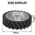 150mm/200mm/250mm Black Rubber Serrated Sand belt Grinding Contact Wheel