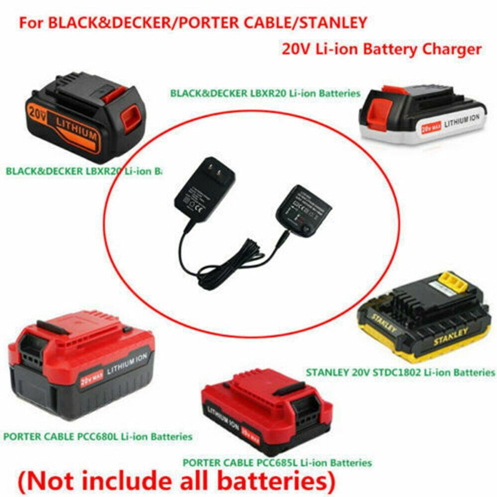 Battery Charger Lithium-Ion Replace for Black and Decker LBXR20 14.4V 18V 20V UK