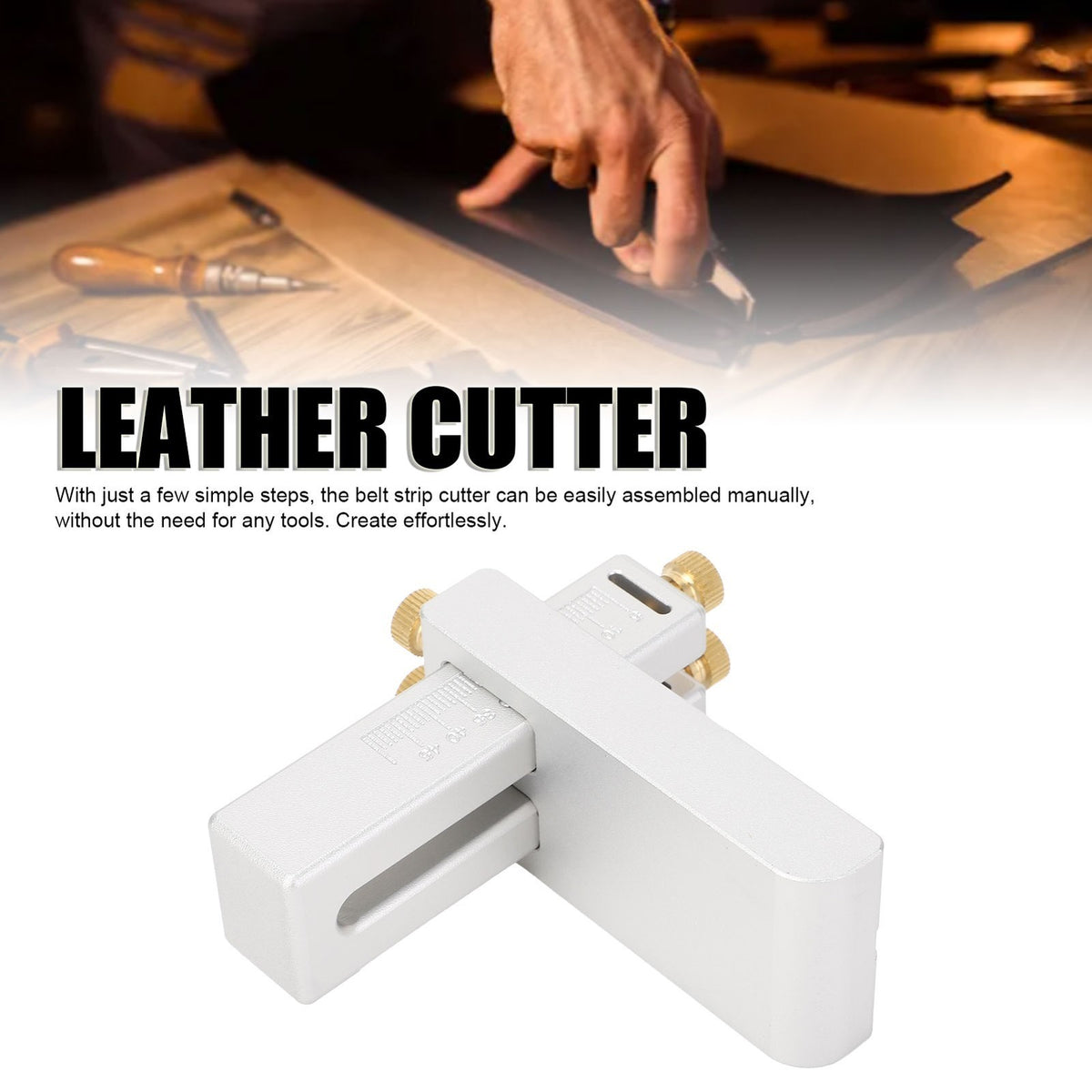 Belt Strip Cutter Aluminum Alloy Ergonomic Leather Strip And Strap Cutter For^