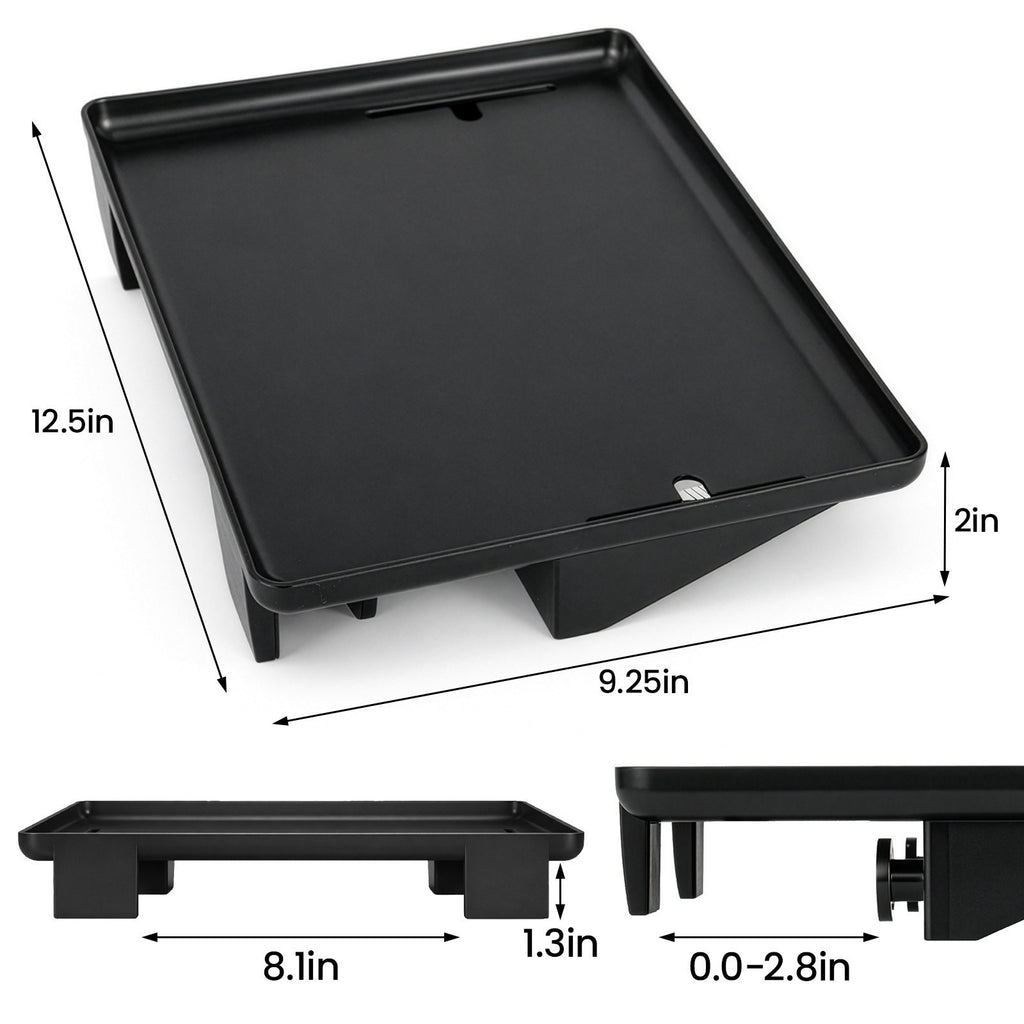 Clip-On Bedside Shelf For Bunk Beds Black Space-Saving Nightstand Tray