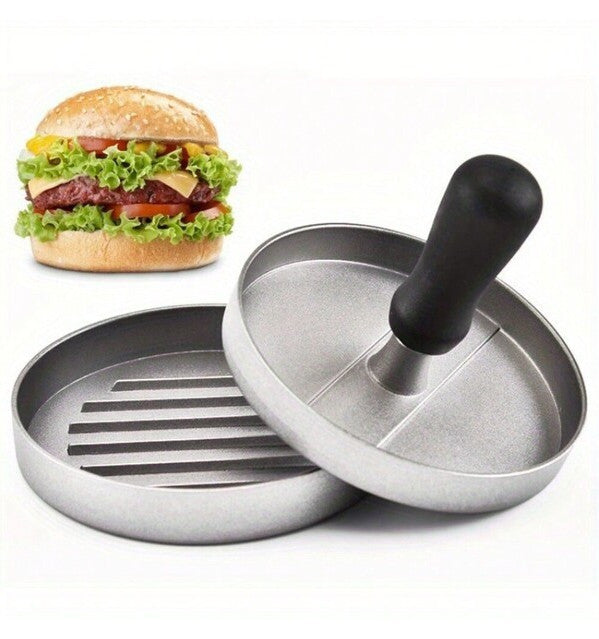 2* Burger Press Round Stainless Steel Burger Smasher Heavy Duty BBQ Patty Maker