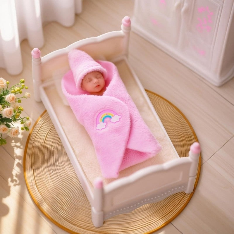Miniature Silicone Baby Doll 3Inch Reborns for Kids Interactive Roleplaying Game