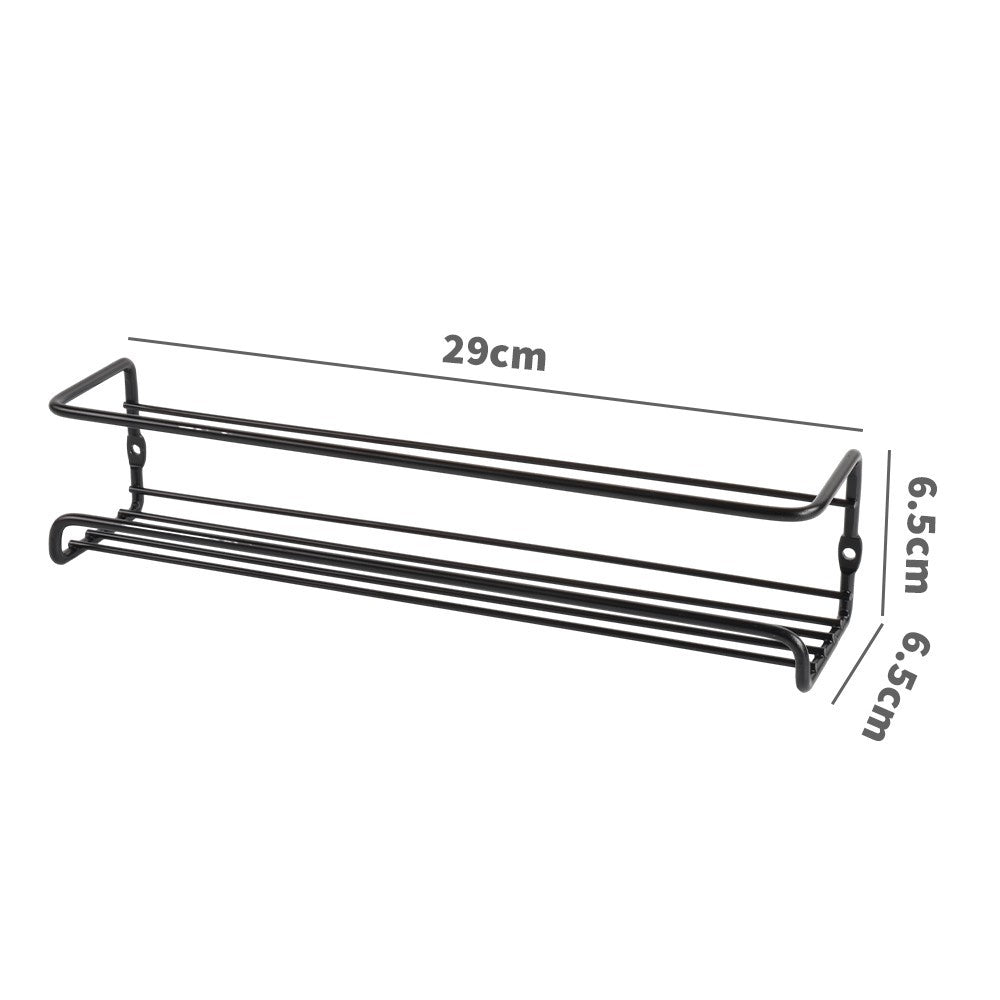 2PCS Spice Herb Jar Rack Holder For Kitchen Door Cupboard Storage Wall Mounted