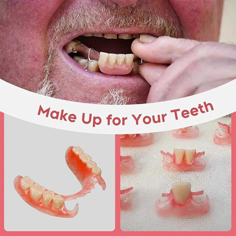 DIY Denture Fake Teeth-Full/Partial Denture at Home Repair Missing Teeth Set UK-