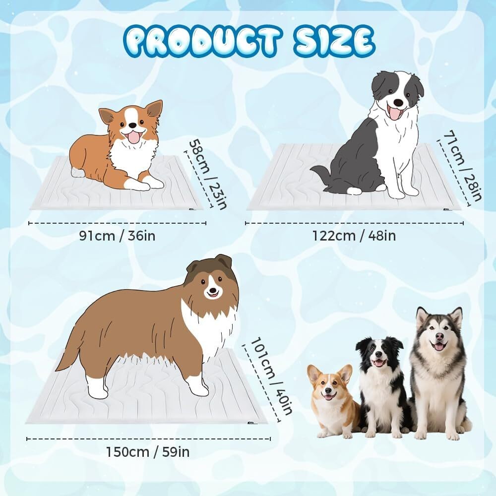 *Dog Cooling Mat, Cool-Touch Ice Silk Pet Cooling Pad for Dogs and Cats.*