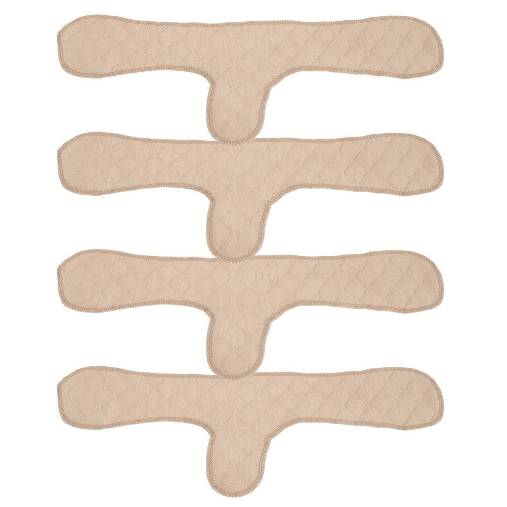 4 Pcs Sweat Absorbent under Breast Pads Bra Reusable Cotton Inserts Washable
