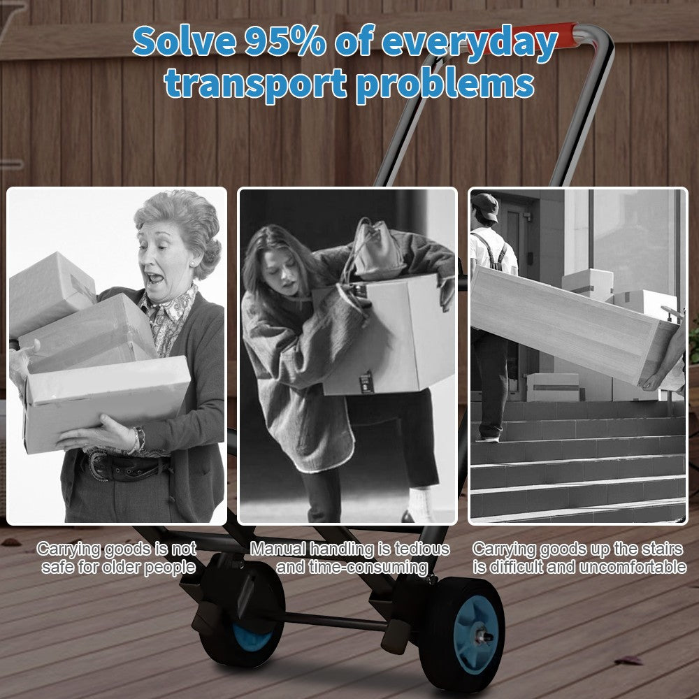Heavy Duty Folding Lightweight Hand Sack Trolley Cart Wheel Truck Barrow UK NEW