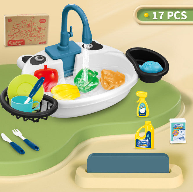 Kitchen Sink Toys Sensory Plastic with Running Water for Role Play Children