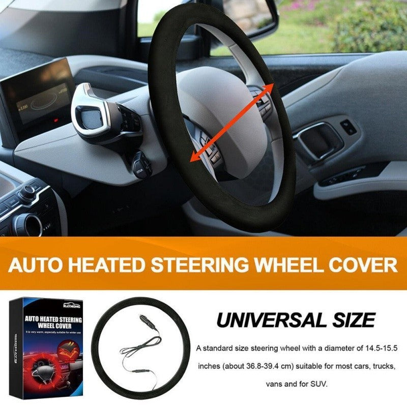 Universal Car Heated Steering Wheel Cover Hand Warming Protector Warmer
