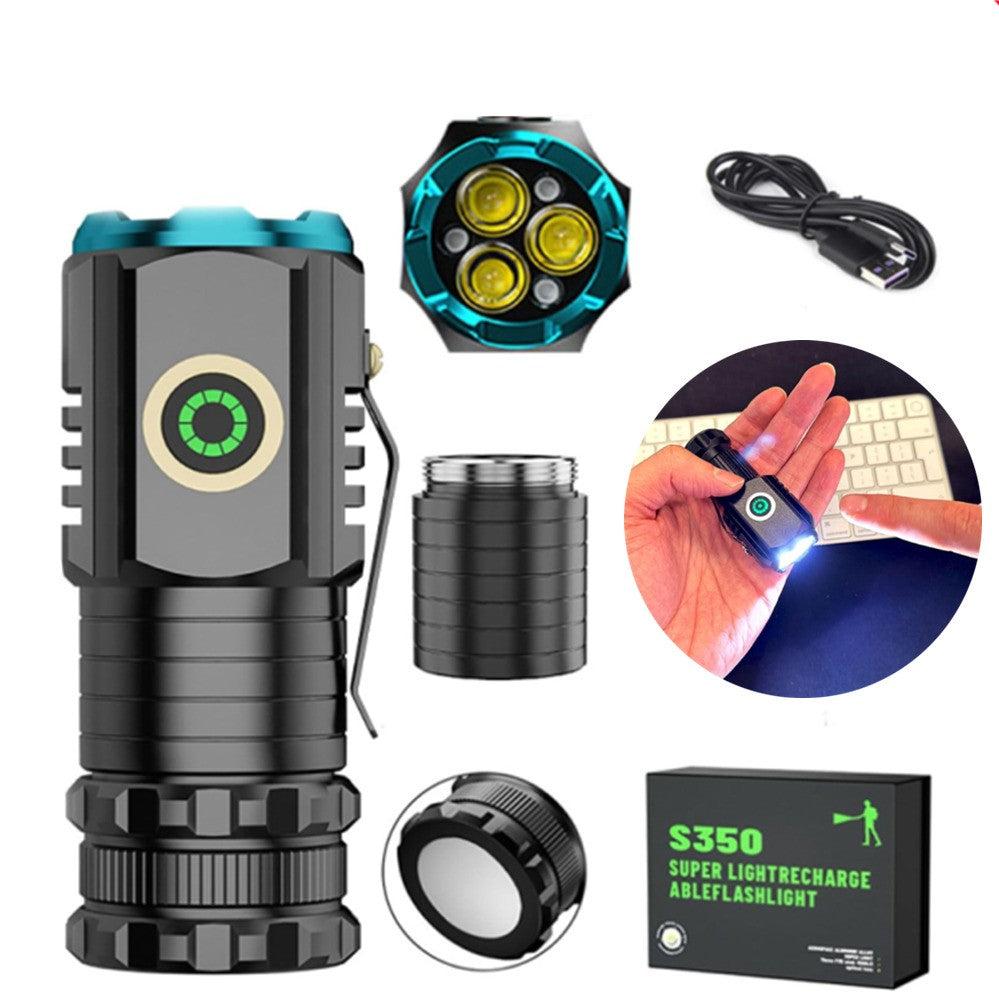 Powerful LED Flashlight Super Bright Torch Rechargeable Lamp Battery