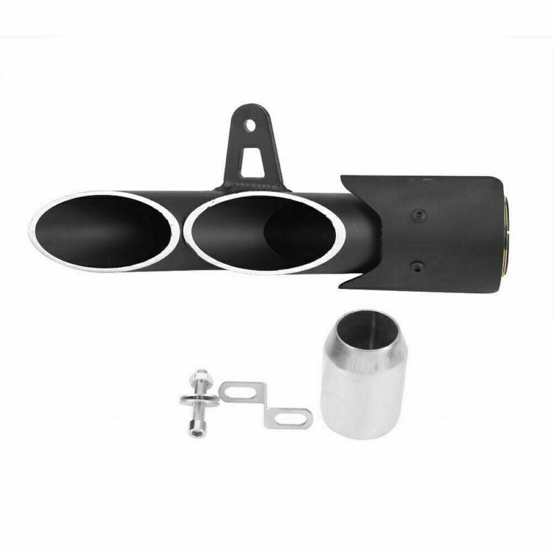 Dual Outlet Motorcycle Exhaust Muffler Tail Pipe Universal For 2"  51mm Dia.