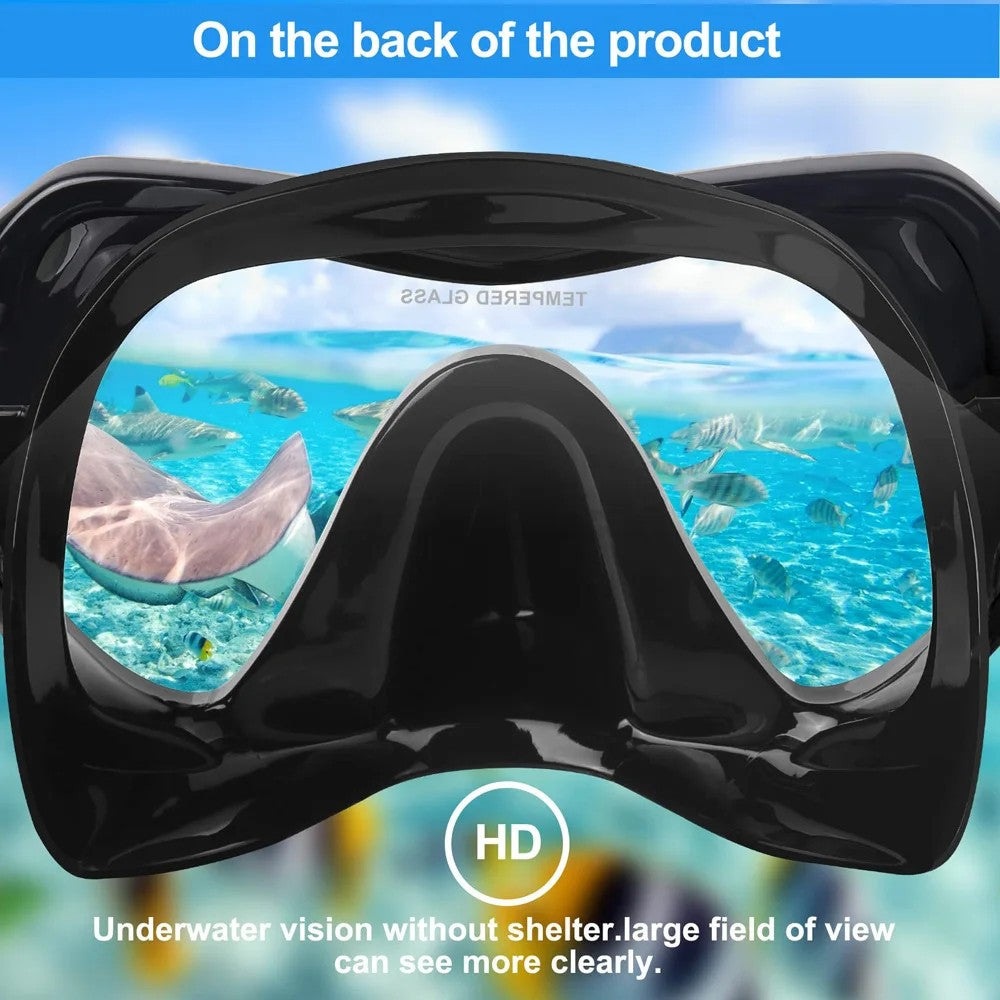 Professional Scuba Diving Snorkel Mask Set Swimming Underwater Anti Fog Adults