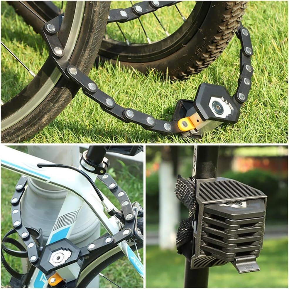 Titanguard Foldable Bike Lock 4 Digit Combination Anti Theft Security Chain Lock