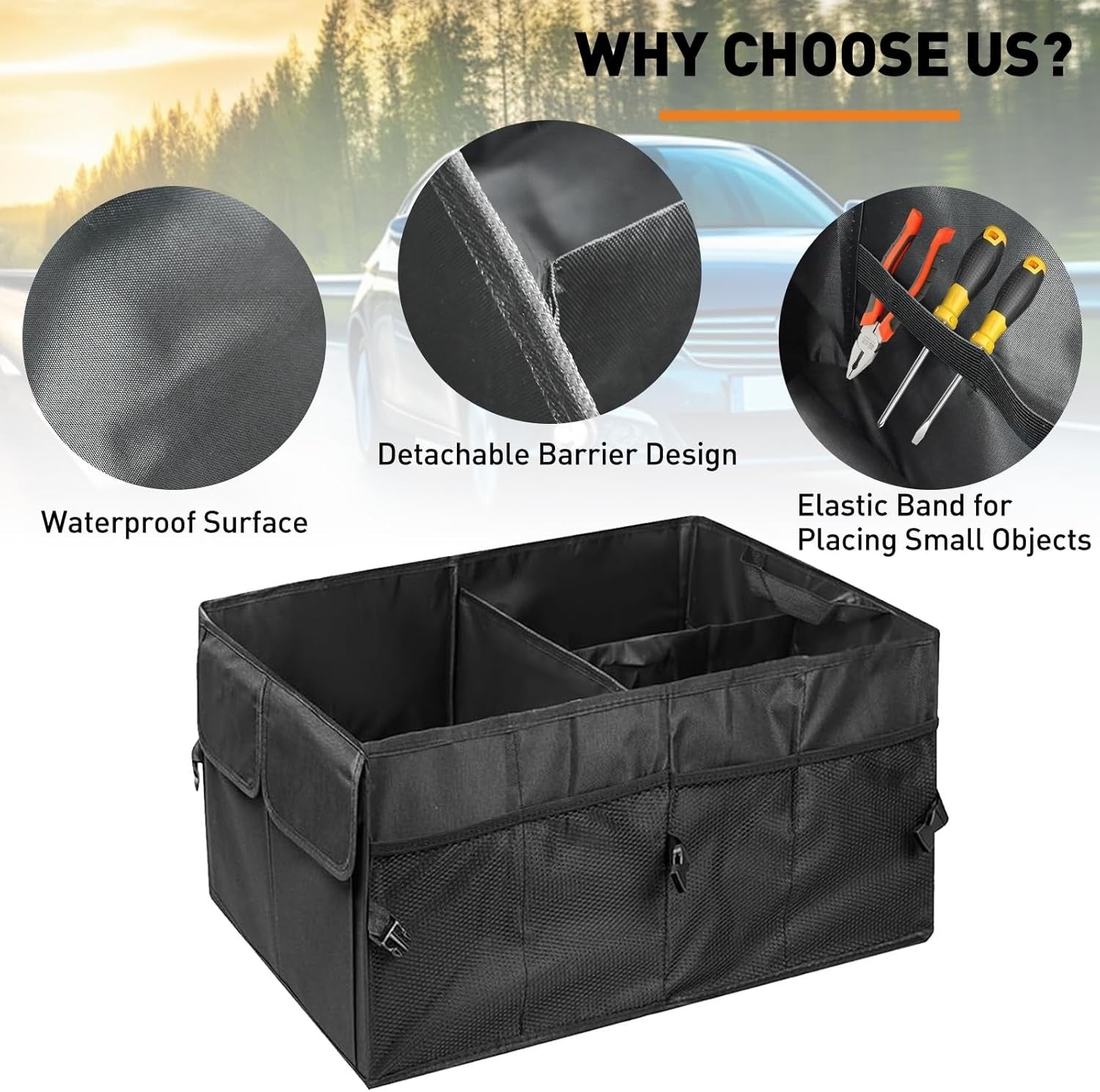 Foldable Car Boot Organiser Heavy Duty Storage Box Portable Vehicle Tidy