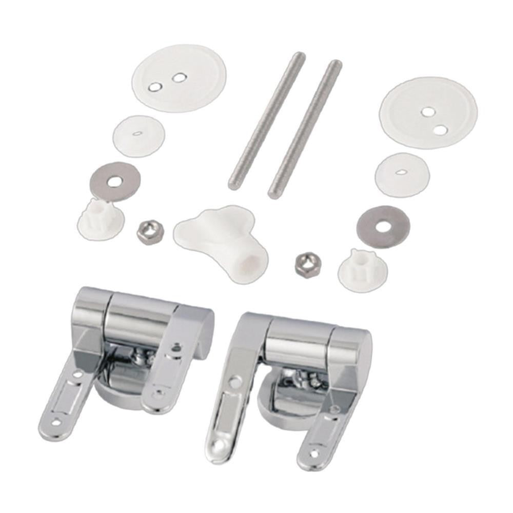 2pcs WC Toilet Seat Hinges Universal Hinge Replacement Hinge Set with Fittings