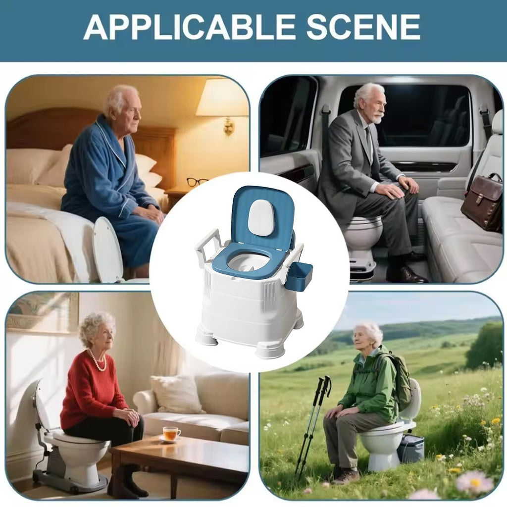 Mobile Odorless Adult Bedside Commode Detachable Armrests For Elderly Use