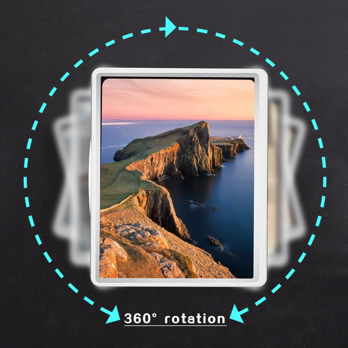 White Rotatable Waterproof Tablet Wall Mount Box