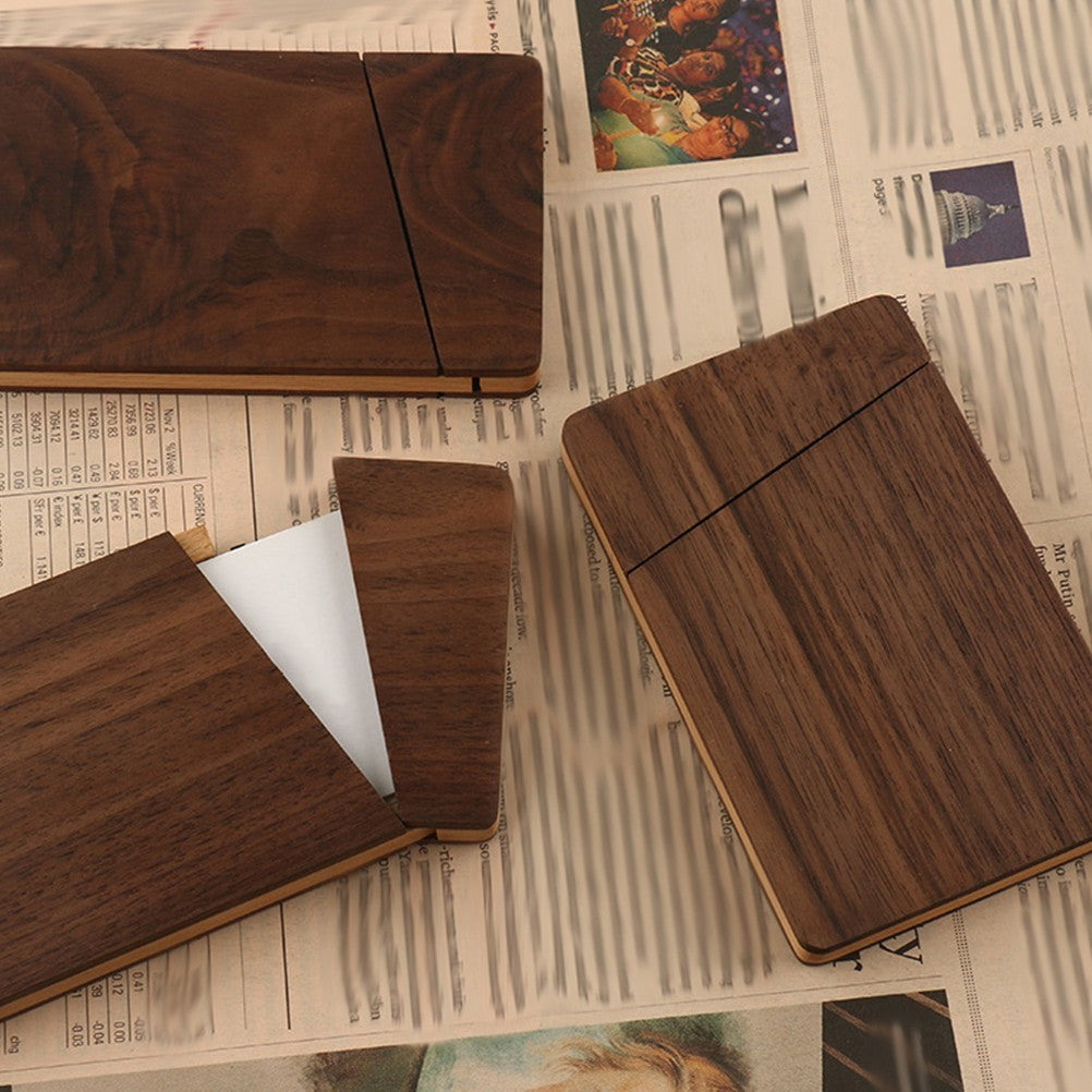 Business Card Holder Wooden Card Case For Men Pocket Card Holder