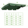 2/3 Seater Replacement Canopy Cover For Swing Seat Garden Bench Hammock Covers
