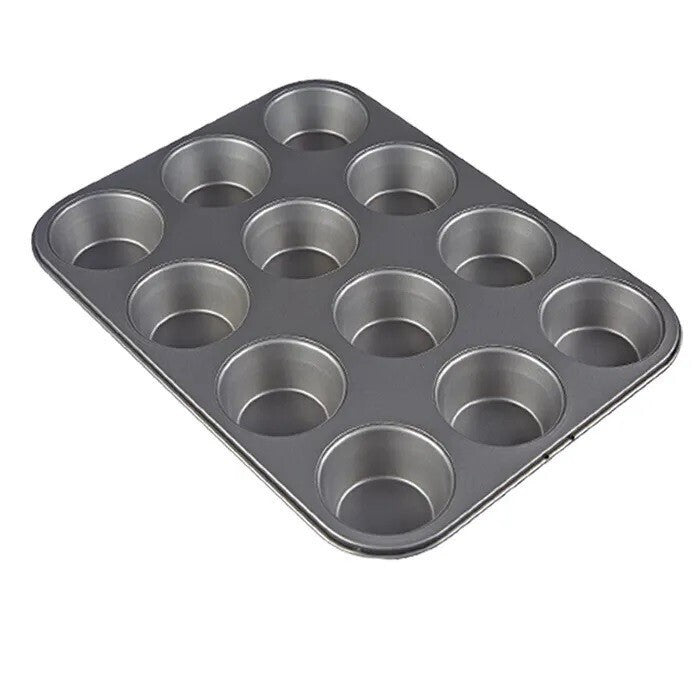 LARGE MUFFIN PAN YORKSHIRE PUDDING CUP MOULD BAKEWARE 12 CUPS CAKE BAKING TRAY