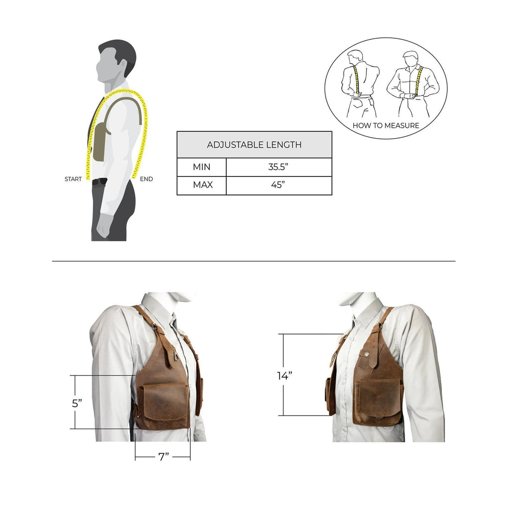 Hidden shoulder bag under the arm Wallet pocket for conducting cosplay costume