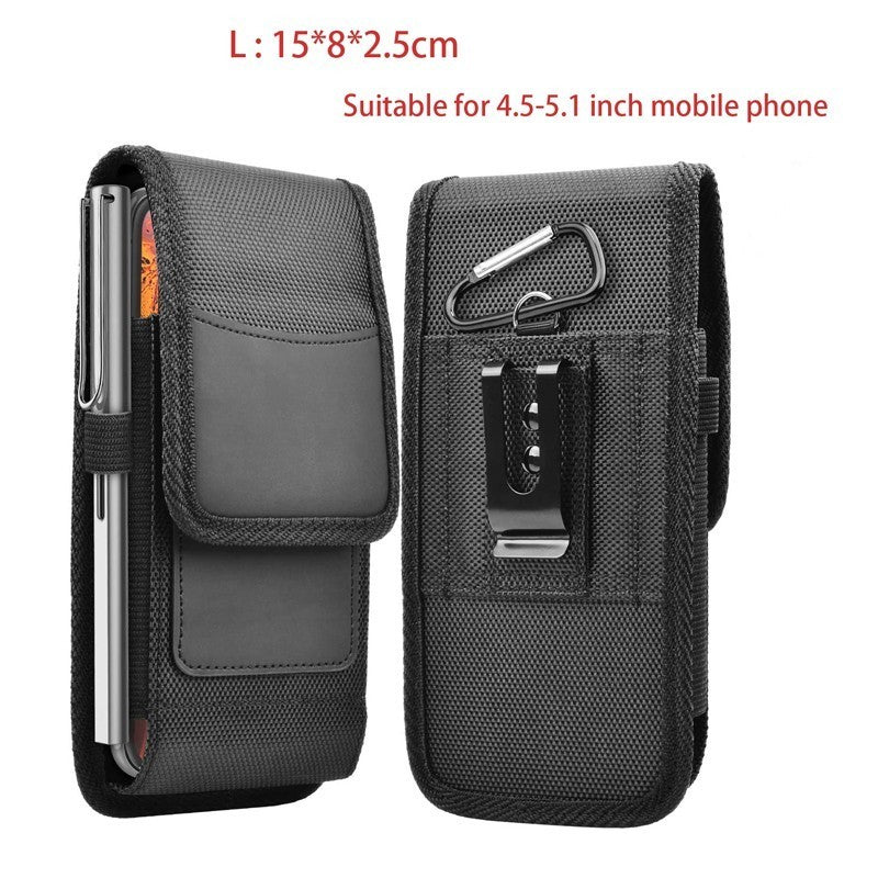 Nylon Mobile Phone Bag Belt Waist Bag Clip Pouch Case For iPhone Universal