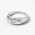 Stainless Steel 18K Gold Star And Moon Ring Jewelry