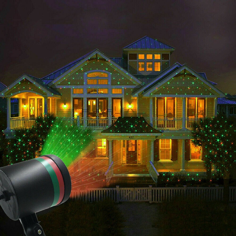 Christmas Moving Laser LED Projector Light Xmas Party Outdoor Landscape Lamp UK