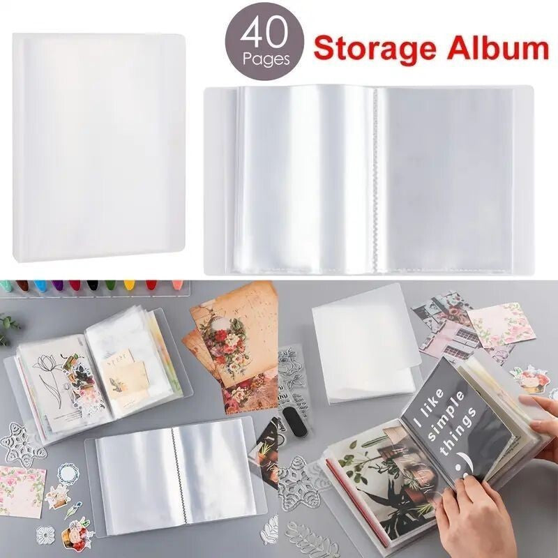 40 Pages A6 Folder Plastic Favorites Stationery Photo Album  Gift