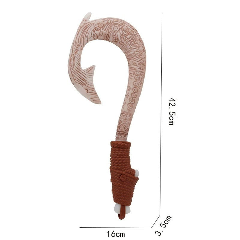 Ocean Adventure Fish Hook Knife Figure Toys W/Light Cosplay Maui Weapon
