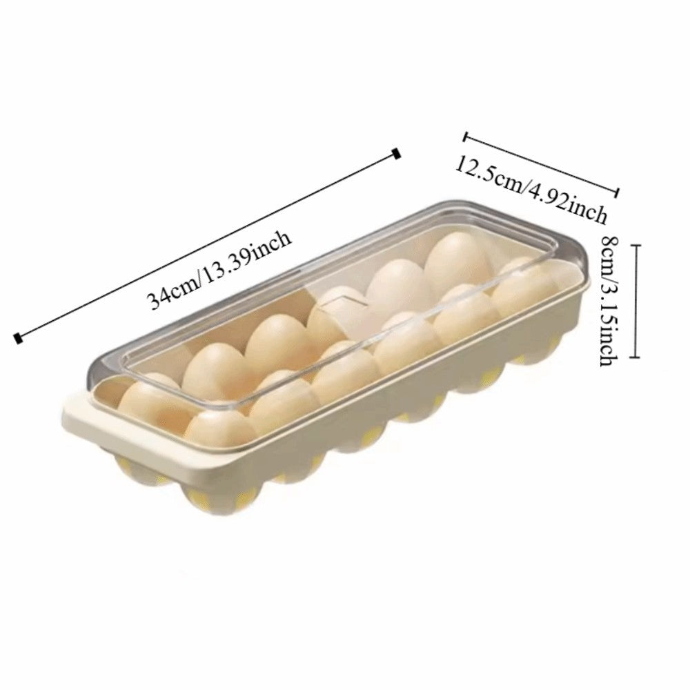 Refrigerator Egg Tray 12 Slot Egg Storage Holder Egg Dispenser Stackable W/ Lid