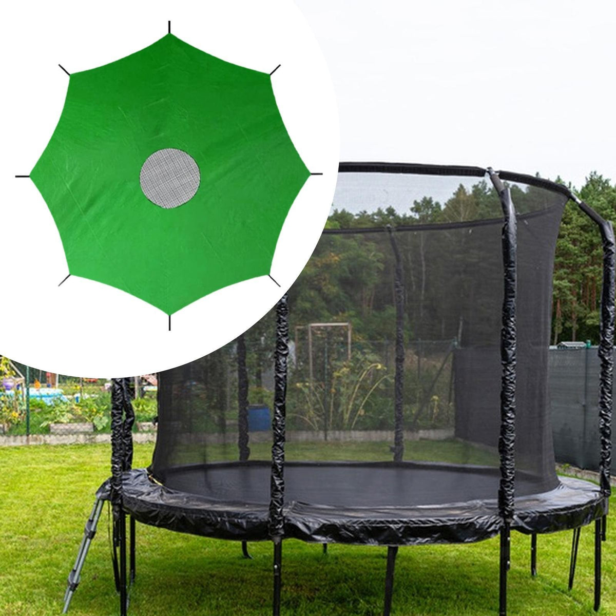 Trampoline Shade Cover Sun Protection Tearproof Outdoor Trampoline Canopy Awning