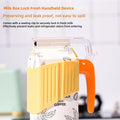 Leak-Proof Reusable Milk Carton Clip with Handle,Portable Milk Box Carrier Seale