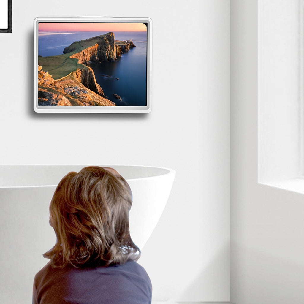White Rotatable Waterproof Tablet Wall Mount Box