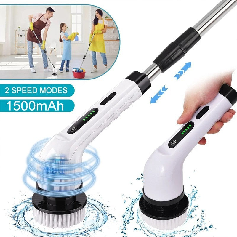 9 in 1 Cordless Spin Scrubber Turbo Scrub Tool Electric Handheld Cleaning Brush