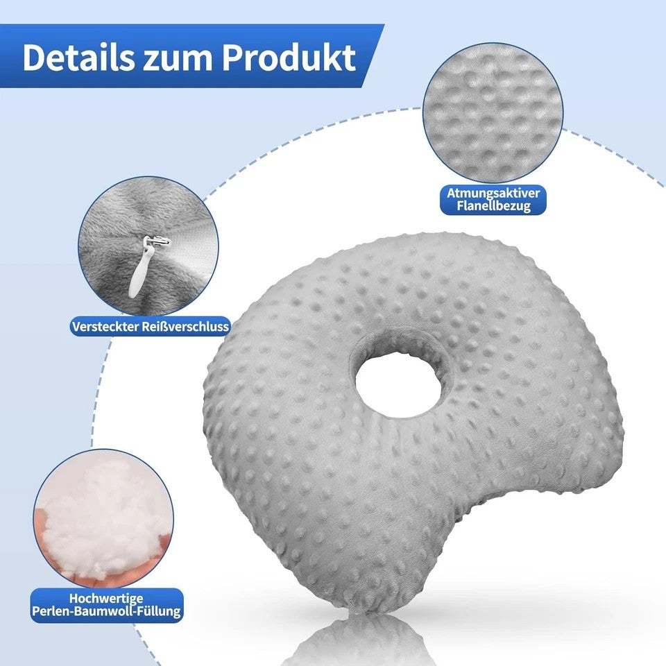 Ear Piercing Pillow for Side Sleepers Donut Pillow for Ear Pain Relief Washable