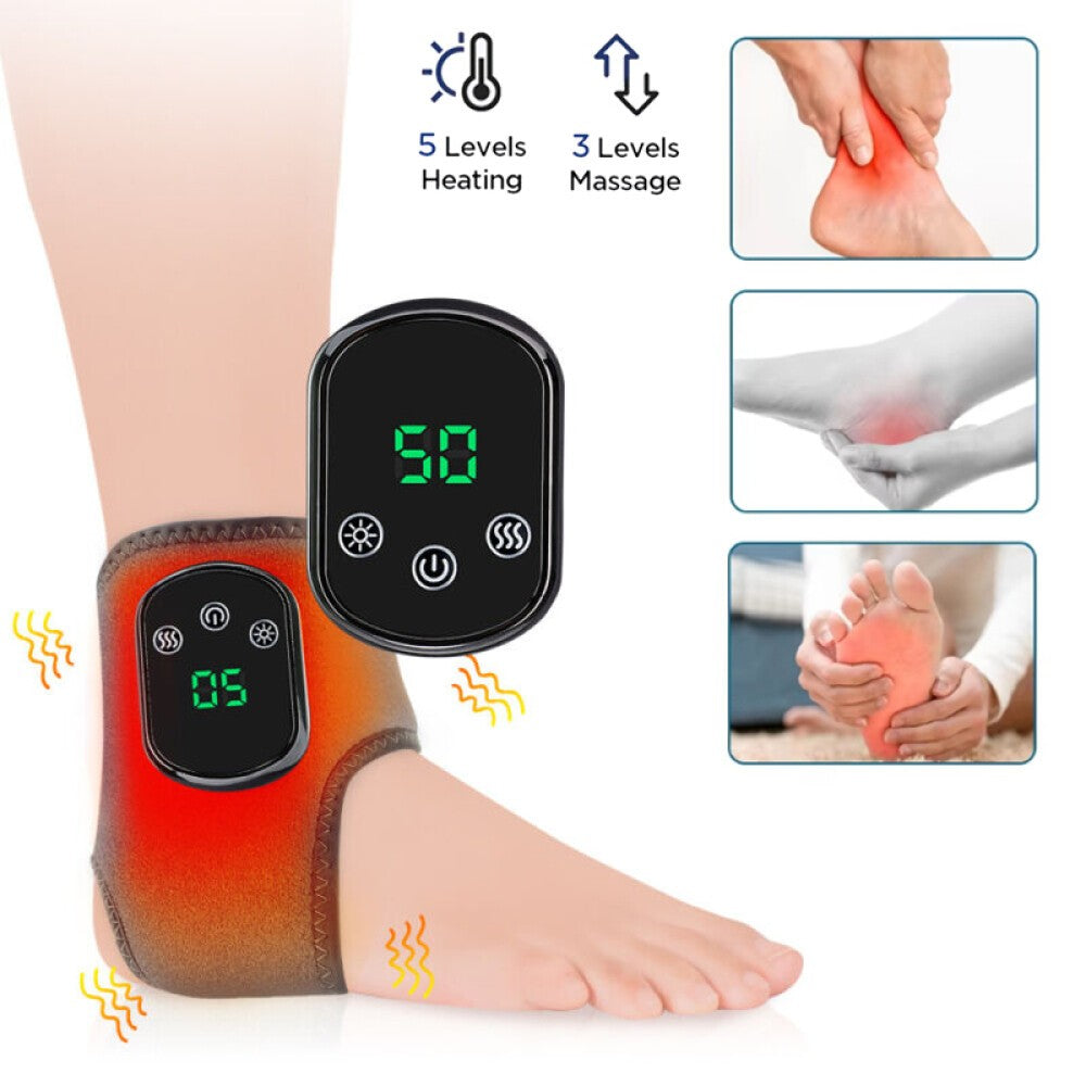 Cordless Foot Ankle Massager 5 Heat 3 Modes for Plantar Fasciitis Pain Relief UK