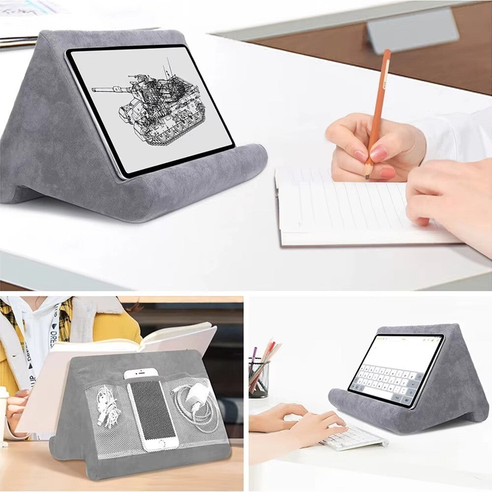 Multi-Angle Pillow Tablet  Stand Holder Foam Lap Rest Cushion For Phone iPad UK