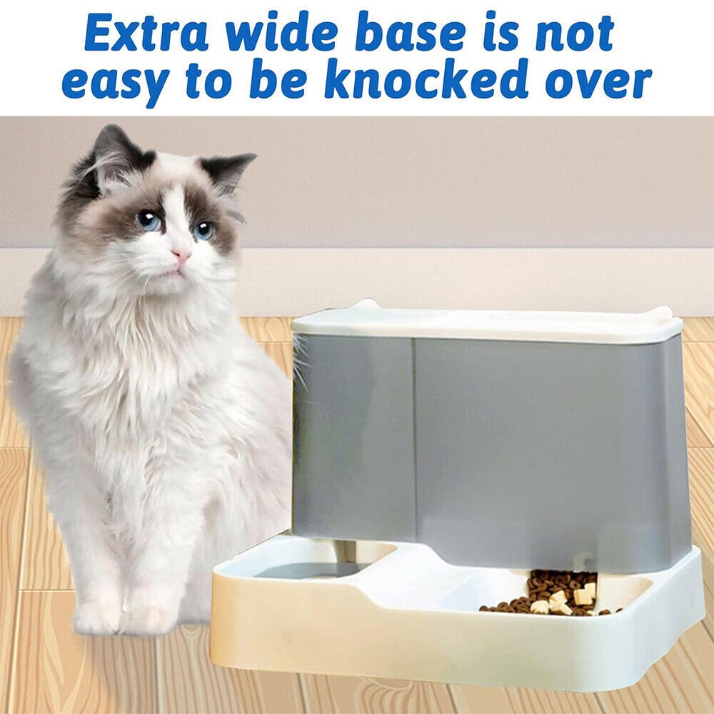 2 in 1 Automatic Cat Feeder Water Dispenser Dry Wet Pet Dog Puppy Food Dispenser